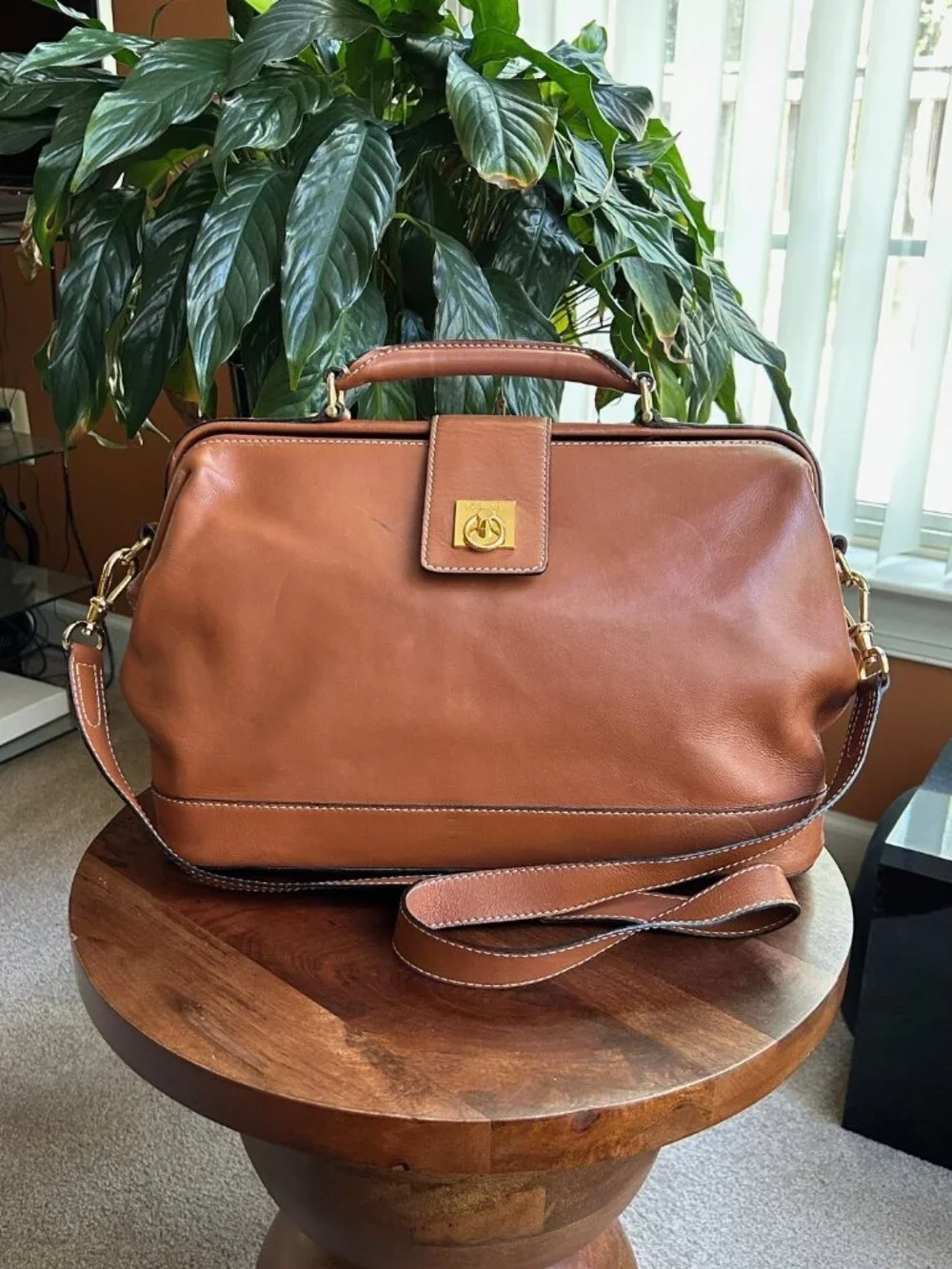 CELINE Smooth Calfskin Doctor Frame Bag British Tan 👜 - Picture 1 of 13